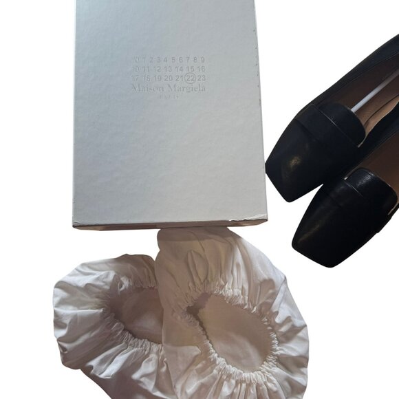 Maison Margiela Décortiqué Four-Stitch Square Toe Loafers Black Size 41 - Picture 3 of 11